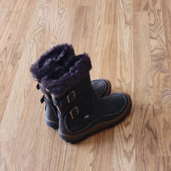 Merrell Decora Chant Waterproof Boots Womens 9 Mocha Winter Snow Boots Mid Calf - Picture 2 of 16